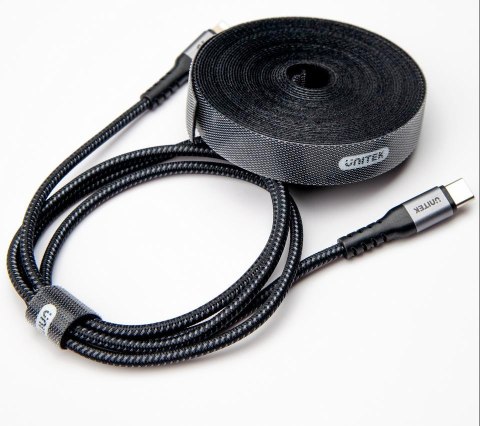 UNITEK Organizer do kabli Unitek OT142BK rzep czarny 5m