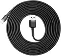 BASEUS KABEL USB-A / Lightning iPhone Baseus Cafule CALKLF-RG1 300cm Apple 2A CZARNO-SZARY W OPLOCIE