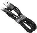 BASEUS KABEL USB-A / Lightning iPhone Baseus Cafule CALKLF-RG1 300cm Apple 2A CZARNO-SZARY W OPLOCIE