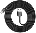 BASEUS KABEL USB-A / USB-C Baseus Cafule CATKLF-CG1 200cm 2A QC 3.0 CZARNO-SZARY W NYLONOWYM OPLOCIE