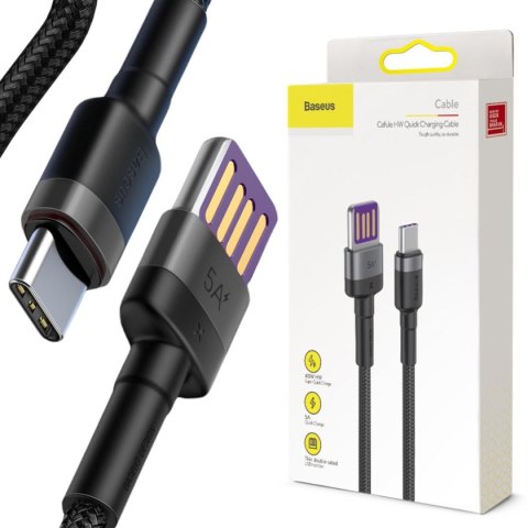 BASEUS KABEL USB-A / USB-C Baseus Cafule CATKLF-PG1 100cm SuperCharge 40W 5A QC 3.0 W OPLOCIE