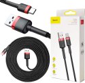 BASEUS KABEL USB-A / USB-C Baseus Cafule CATKLF-U91 300cm 2A QC 3.0 CZARNO-CZERWONY W OPLOCIE
