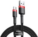BASEUS KABEL USB-A / USB-C Baseus Cafule CATKLF-U91 300cm 2A QC 3.0 CZARNO-CZERWONY W OPLOCIE