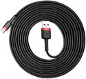 BASEUS KABEL USB-A / USB-C Baseus Cafule CATKLF-U91 300cm 2A QC 3.0 CZARNO-CZERWONY W OPLOCIE
