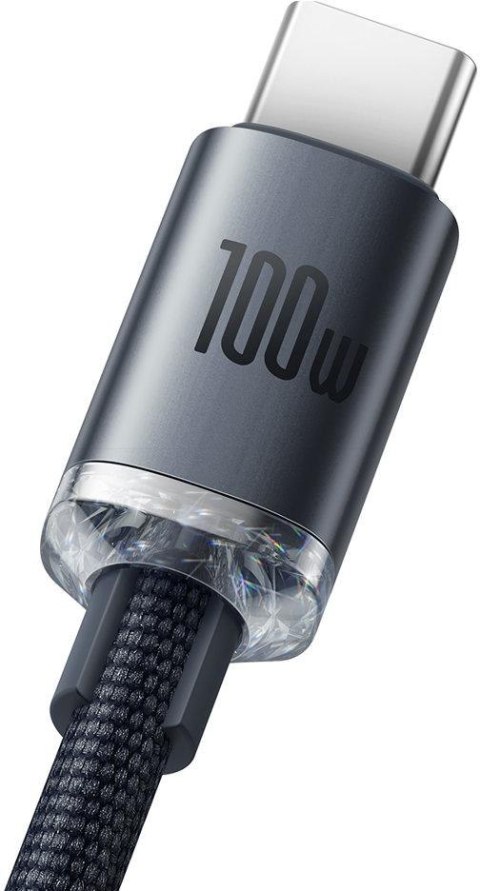 BASEUS KABEL USB-A / USB-C Baseus Crystal CAJY000401 120cm 100W 6A QC 3.0 W OPLOCIE PREMIUM