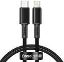 BASEUS KABEL USB-C / Lightning iPhone Baseus Cafule CATLGD-01 1m 20W PD Quick Charging CZARNY W OPLOCIE