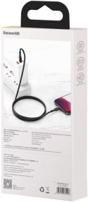 BASEUS KABEL USB-C / Lightning iPhone Baseus Cafule CATLGD-A01 2m 20W PD Quick Charging CZARNY W OPLOCIE