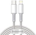 BASEUS KABEL USB-C / Lightning iPhone Baseus Cafule CATLGD-A02 2m 20W PD Quick Charging BIAŁY W OPLOCIE