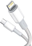 BASEUS KABEL USB-C / Lightning iPhone Baseus Cafule CATLGD-A02 2m 20W PD Quick Charging BIAŁY W OPLOCIE