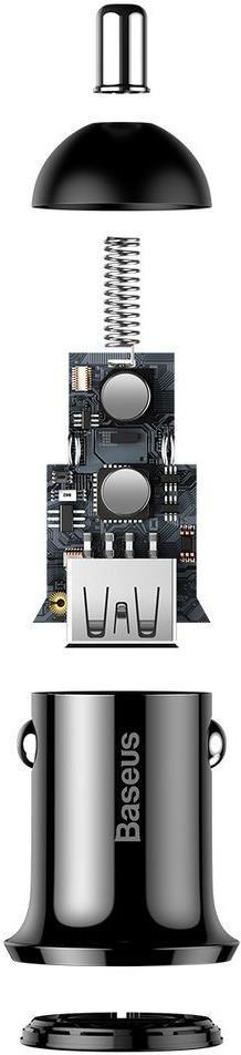 BASEUS ŁADOWARKA SAMOCHODOWA Baseus Grain Pro CCALLP-01 24W 4.8A 2x USB-A