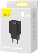 BASEUS ŁADOWARKA SIECIOWA Baseus Compact Charger CCXJ010201 10.5W 2x USB-A CZARNA