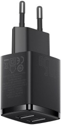 BASEUS ŁADOWARKA SIECIOWA Baseus Compact Charger CCXJ010201 10.5W 2x USB-A CZARNA