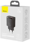 BASEUS ŁADOWARKA SIECIOWA Baseus Compact Quick Charger CCXJ-B01 20W 1x USB-A 1x USB-C PD 3.0 QC 3.0 CZARNA