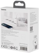 BASEUS ŁADOWARKA SIECIOWA Baseus Compact Quick Charger CCXJ-B02 20W 1x USB-A 1x USB-C PD 3.0 QC 3.0 BIAŁA
