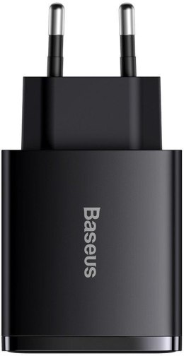 BASEUS ŁADOWARKA SIECIOWA Baseus Compact Quick Charger CCXJ-E01 30W 2x USB-A 1x USB-C PD 3.0 QC 3.0 CZARNA