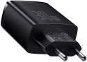 BASEUS ŁADOWARKA SIECIOWA Baseus Compact Quick Charger CCXJ-E01 30W 2x USB-A 1x USB-C PD 3.0 QC 3.0 CZARNA