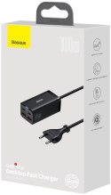 BASEUS ŁADOWARKA SIECIOWA Baseus GaN 3 Pro Desktop Fast Charger CCGP000101 100W 2x USB-A 2x USB-C PD 3.0 QC 4.0+