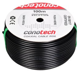 CONOTECH PRZEWÓD KONCENTRYCZNY NS100 TRI ŻELOWANY CZARNY - rolka 100m