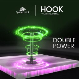 SPACETRONIK Antena magnetyczna DVB-T2 Spacetronik Hook TV USB 30dB Double Power