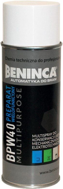 BENINCA CHEMIA: Preparat wielofunkcyjny Beninca BPW40 400ml do bram/automatyki/napędów