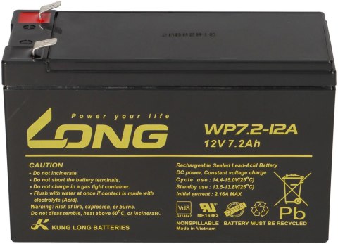 LONG Akumulator AGM LONG 12V 7,2Ah VdS