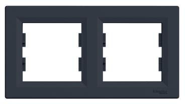 SCHNEIDER Ramka podwójna 2-krotna Schneider Asfora EPH5800271 antracyt