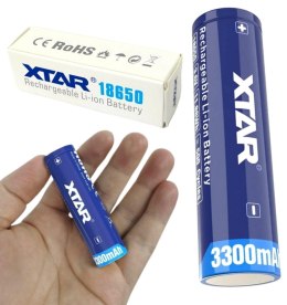 XTAR Akumulator 18650 Li-Ion 3,6V Xtar 3300mAh (1 szt.) z zabezpieczeniem