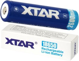 XTAR Akumulator 18650 Li-Ion 3,7V Xtar 2600mAh (1 szt.) z zabezpieczeniem