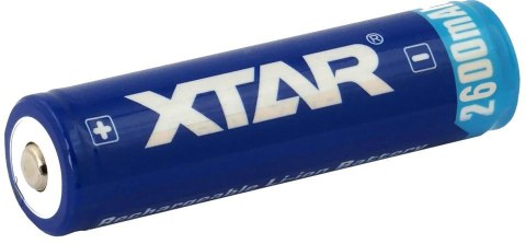 XTAR Akumulator 18650 Li-Ion 3,7V Xtar 2600mAh (1 szt.) z zabezpieczeniem