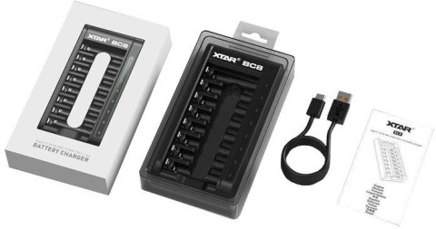 XTAR Ładowarka do akumulatorów cylindrycznych Li-ion 1,5V / Ni-MH AA / AAA Xtar BC8