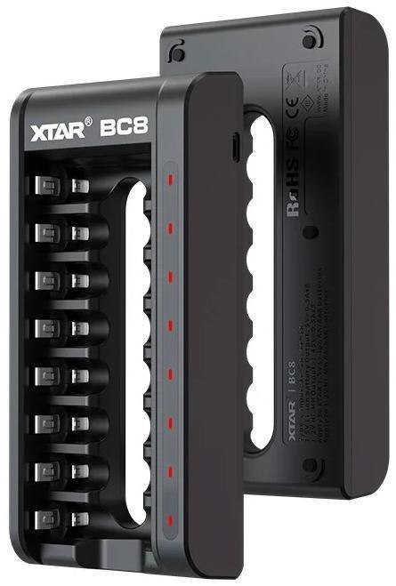 XTAR Ładowarka do akumulatorów cylindrycznych Li-ion 1,5V / Ni-MH AA / AAA Xtar BC8