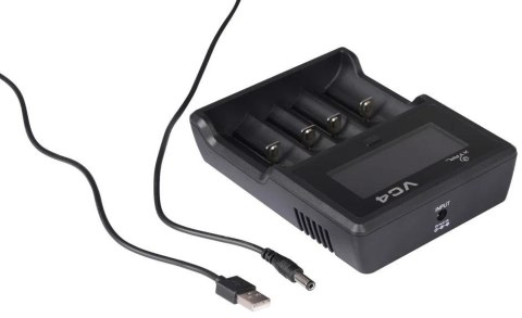 XTAR Ładowarka do akumulatorów cylindrycznych Li-ion / Ni-MH AA / AAA / 18650 Xtar VC4