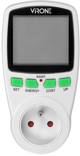 VIRONE Watomierz jednotaryfowy, kalkulator energii VIRONE EM-4