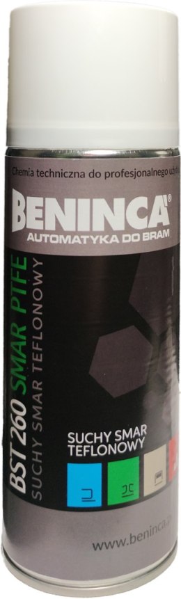 BENINCA CHEMIA: Suchy smar teflonowy Beninca BST260 400ml do bram/automatyki/napędów