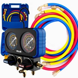 VALUE Zestaw podwójnych manometrów analogowych Value VRM2-B-0801