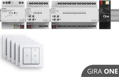 GIRA Zestaw podstawowy GIRA ONE żaluzje i rolety + oświetlenie (6 pomieszczeń)