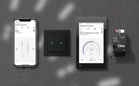 GIRA Zestaw podstawowy GIRA ONE żaluzje i rolety + oświetlenie (6 pomieszczeń)