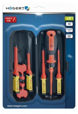 HOEGERT Hoegert HT1S998 Wkrętaki - zestaw 8 szt, izolowane 1000V