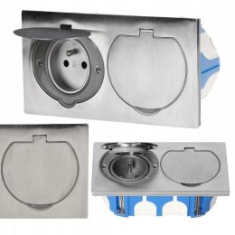 ORNO PODWÓJNE GNIAZDO PODTYNK. ORNO OR-AE-1398MB