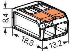 WAGO Szybkozłączka uniwersalna LINKA/DRUT 2x 0,2-4mm2 WAGO 221-412 (1szt.)