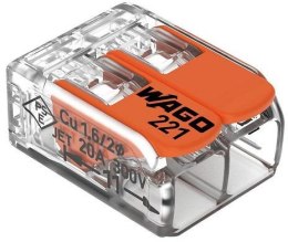 WAGO Szybkozłączka uniwersalna LINKA/DRUT 2x 0,2-4mm2 WAGO 221-412 (Paczka 100szt.)