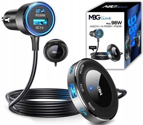 MBG ROZDZIELACZ GNIAZDA ZAPALNICZKI ŁADOWARKA USB PD C78 Pro
