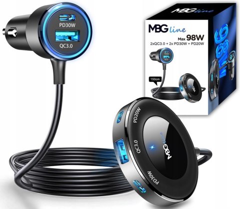 MBG ROZDZIELACZ GNIAZDA ZAPALNICZKI ŁADOWARKA USB PD C78 Pro