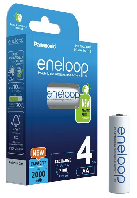 PANASONIC Akumulatorki AA / R6 Panasonic Eneloop 2000mAh BK-3MCDE/4BE (blister 4 szt.)