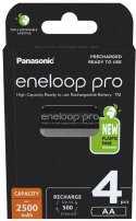 PANASONIC Akumulatorki R6 / AA Panasonic Eneloop PRO 2500mAh Ni-MH BK-3HCDE/4BE (blister 4 szt.)