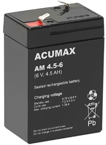 ACUMAX Akumulator AGM ACUMAX serii AM 6V 4,5Ah