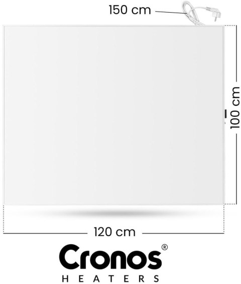 CRONOS HEATERS Panel grzewczy IR CRONOS Synthelith PRO CRP-1200TWP White