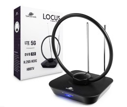 SPACETRONIK Antena pokojowa DVB-T2 Spacetronik Locus TV zasilacz 45dB