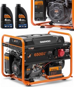 DAEWOO POWER PRODUCTS ZESTAW AGREGAT PRĄDOTWÓRCZY DAEWOO GDA 7500E-3 6.5kW + 2x GENERATOR OIL SAE 10W-30 DWO 600