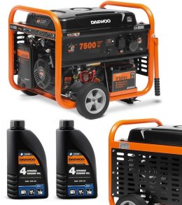 DAEWOO POWER PRODUCTS ZESTAW AGREGAT PRĄDOTWÓRCZY DAEWOO GDA 8500E 7.5kW + 2x GENERATOR OIL SAE 10W-30 DWO 600